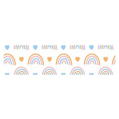 Rainbow Pattern Oblong Satin Scarf (16  X 60 ) by ConteMonfrey