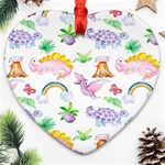 Dinosaurs Are Our Friends  Ornament (Heart) Front