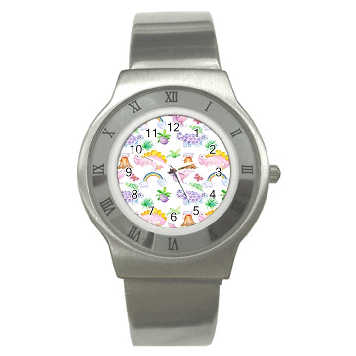 Dinosaurs Are Our Friends  Stainless Steel Watch