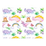 Dinosaurs Are Our Friends  Double Sided Flano Blanket (Mini)  35 x27  Blanket Front