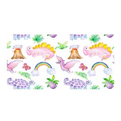 Dinosaurs Are Our Friends  Satin Wrap 35  X 70  by ConteMonfrey