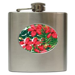 Tulips Design Hip Flask (6 Oz) by designsbymallika