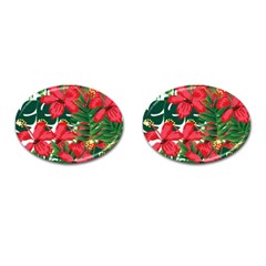 Tulips Design Cufflinks (oval) by designsbymallika