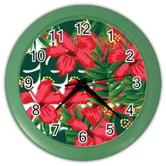 Tulips Design Color Wall Clock by designsbymallika