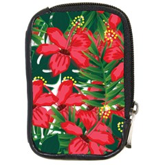 Tulips Design Compact Camera Leather Case by designsbymallika