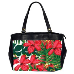 Tulips Design Oversize Office Handbag (2 Sides) by designsbymallika