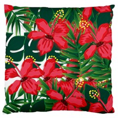 Tulips Design Large Flano Cushion Case (one Side) by designsbymallika