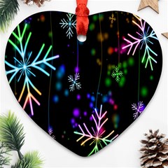 Snowflakes Lights Ornament (Heart)