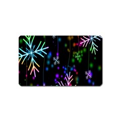 Snowflakes Lights Magnet (Name Card)