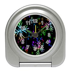 Snowflakes Lights Travel Alarm Clock