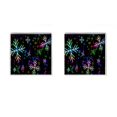 Snowflakes Lights Cufflinks (Square)