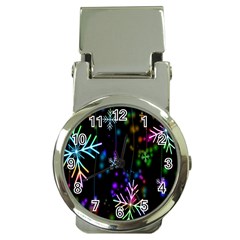 Snowflakes Lights Money Clip Watches