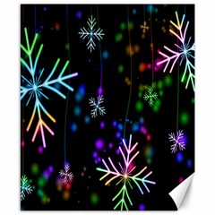 Snowflakes Lights Canvas 8  x 10 