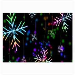 Snowflakes Lights Large Glasses Cloth