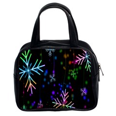 Snowflakes Lights Classic Handbag (Two Sides)