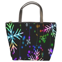 Snowflakes Lights Bucket Bag