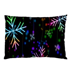 Snowflakes Lights Pillow Case