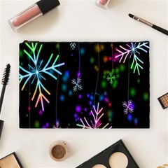 Snowflakes Lights Cosmetic Bag (Large)