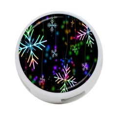 Snowflakes Lights 4-Port USB Hub (Two Sides)