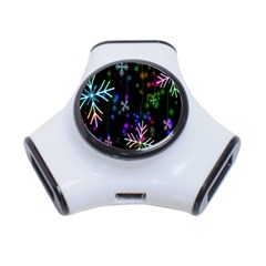 Snowflakes Lights 3-Port USB Hub