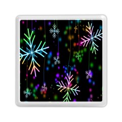 Snowflakes Lights Memory Card Reader (Square)