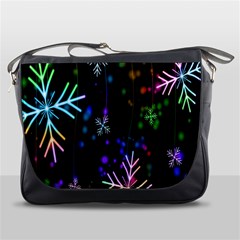 Snowflakes Lights Messenger Bag