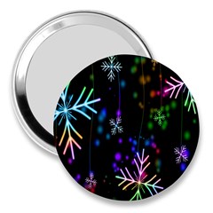 Snowflakes Lights 3  Handbag Mirrors