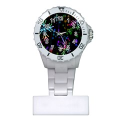 Snowflakes Lights Plastic Nurses Watch