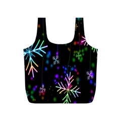 Snowflakes Lights Full Print Recycle Bag (S)