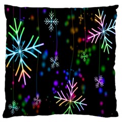 Snowflakes Lights Standard Flano Cushion Case (Two Sides)