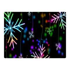 Snowflakes Lights Double Sided Flano Blanket (Mini) 