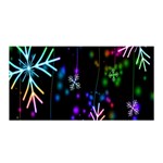 Snowflakes Lights Satin Wrap 35  x 70  Front