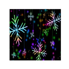 Snowflakes Lights Square Satin Scarf (30  x 30 )