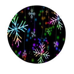 Snowflakes Lights Mini Round Pill Box (Pack of 5)