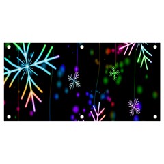 Snowflakes Lights Banner And Sign 4  X 2  by artworkshop