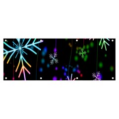 Snowflakes Lights Banner and Sign 8  x 3 