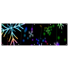 Snowflakes Lights Banner and Sign 12  x 4 