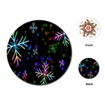 Snowflakes Lights Playing Cards Single Design (Round) Front