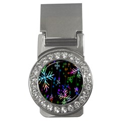 Snowflakes Lights Money Clips (cz)  by artworkshop