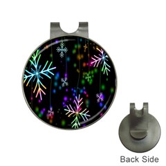 Snowflakes Lights Hat Clips With Golf Markers by artworkshop