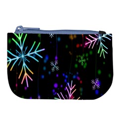 Snowflakes Lights Large Coin Purse