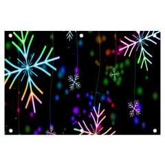 Snowflakes Lights Banner And Sign 6  X 4  by artworkshop