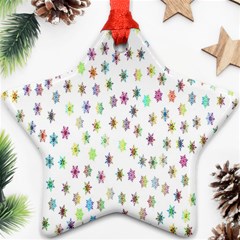 Snow Winter Ice Cold Star Ornament (two Sides) by artworkshop