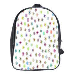 Snow Winter Ice Cold School Bag (xl) by artworkshop