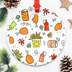 Set Child Fun Funny Collection Ornament (round) by artworkshop