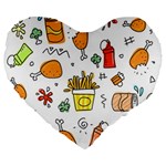 Set Child Fun Funny Collection Large 19  Premium Heart Shape Cushions Front