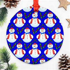 Seamless  Repeating Pattern Round Ornament (two Sides) by artworkshop