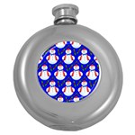 Seamless  Repeating Pattern Round Hip Flask (5 oz) Front