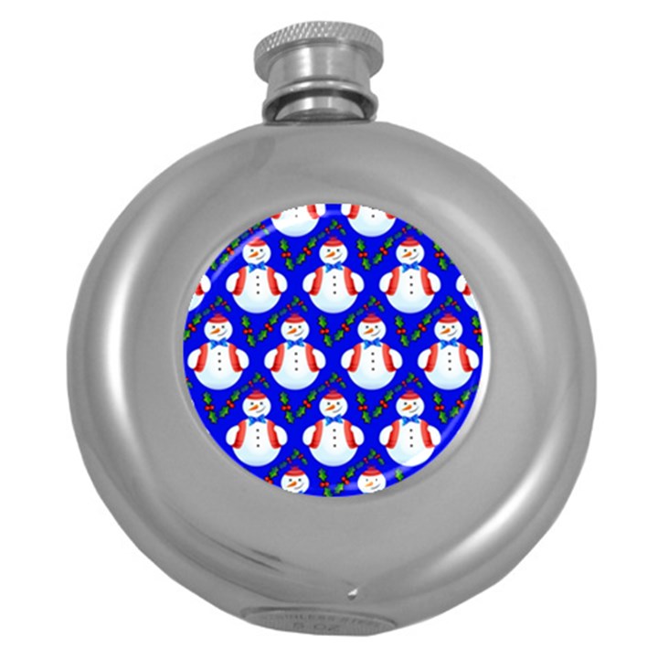 Seamless  Repeating Pattern Round Hip Flask (5 oz)