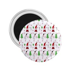 Santa Claus Snowman Christmas 2 25  Magnets by artworkshop